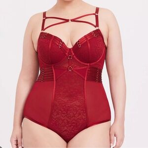 Torrid Straps And Rings Satin Bodysuit size 3